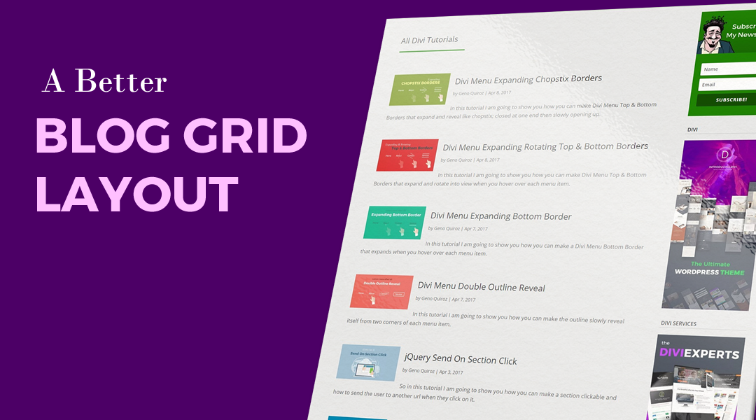 Modify The Divi Blog Fullwidth Layout
