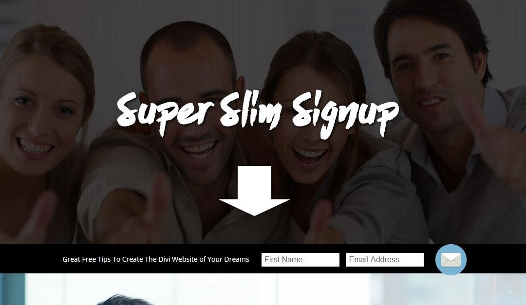 Super Slim Divi Signup Module