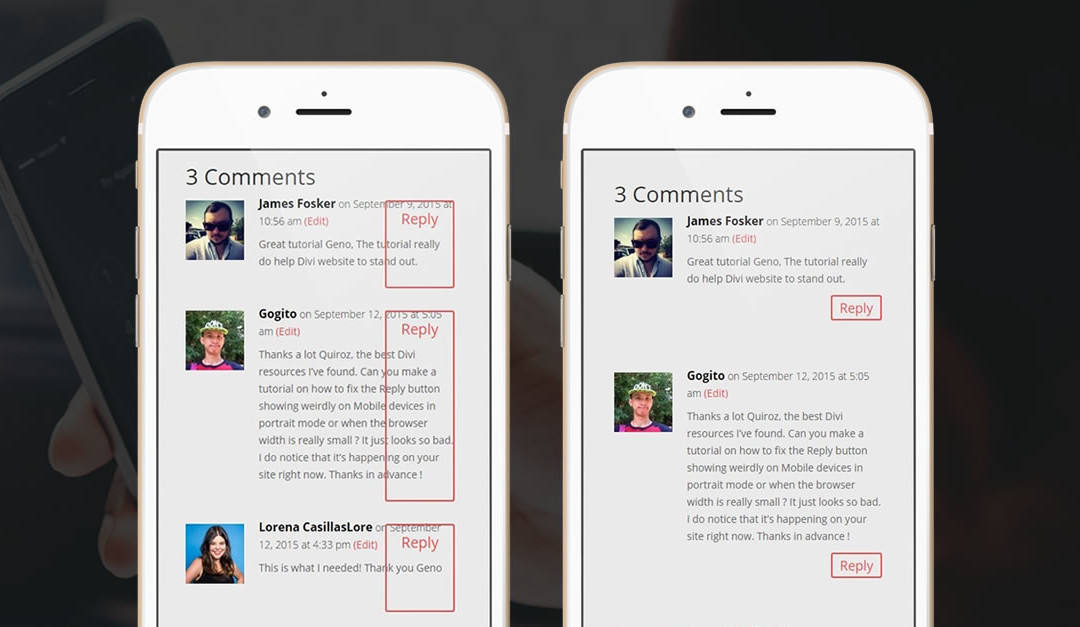 Fixing the Divi Reply Button on Mobile Devices