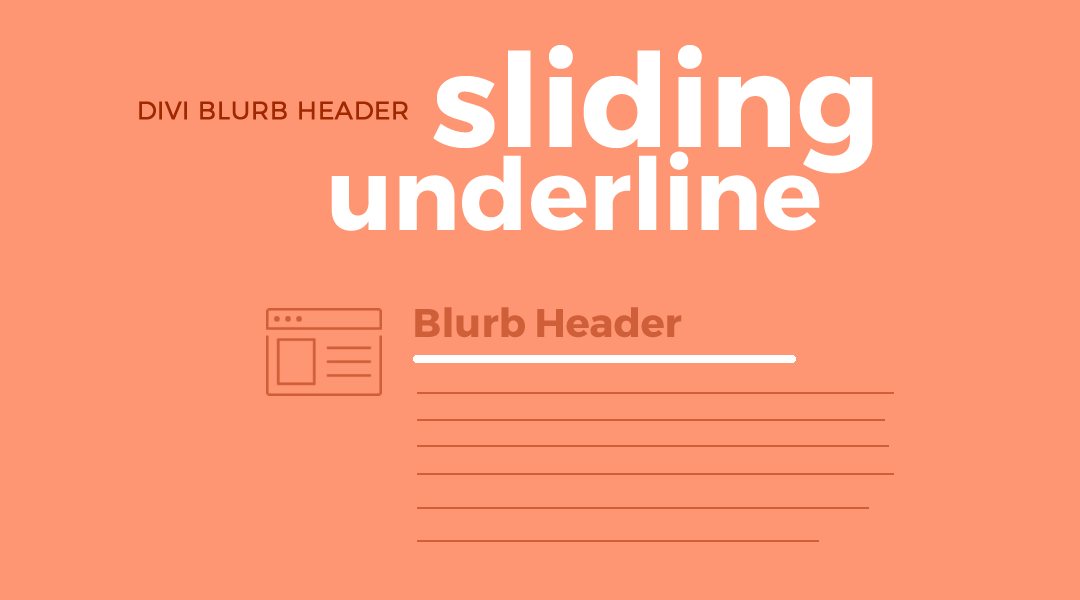 Divi Blurb Header Sliding Underline