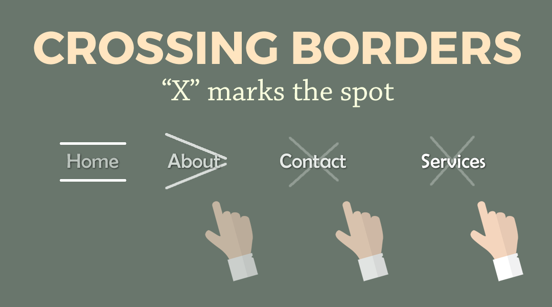 Divi Menu Criss-Crossing Borders