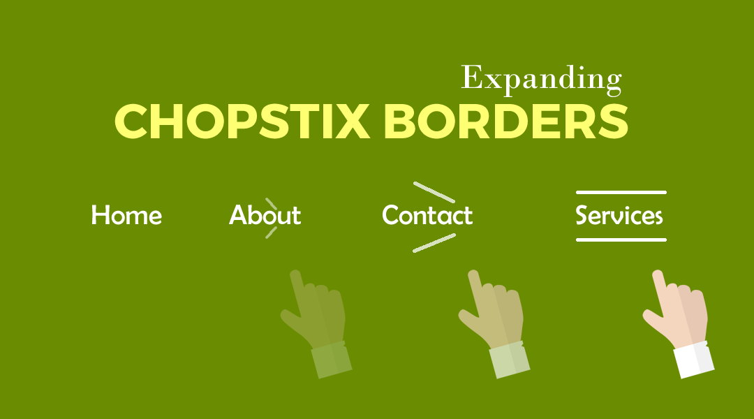 Divi Menu Expanding Chopstix Borders
