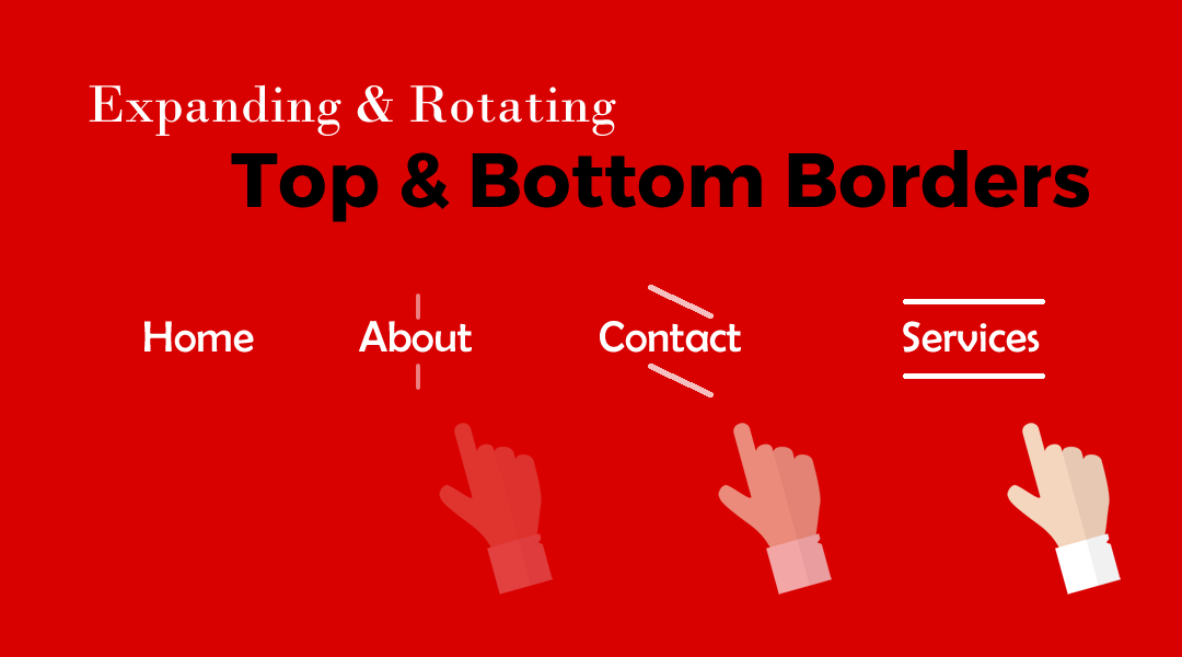 Divi Menu Expanding Rotating Top & Bottom Borders