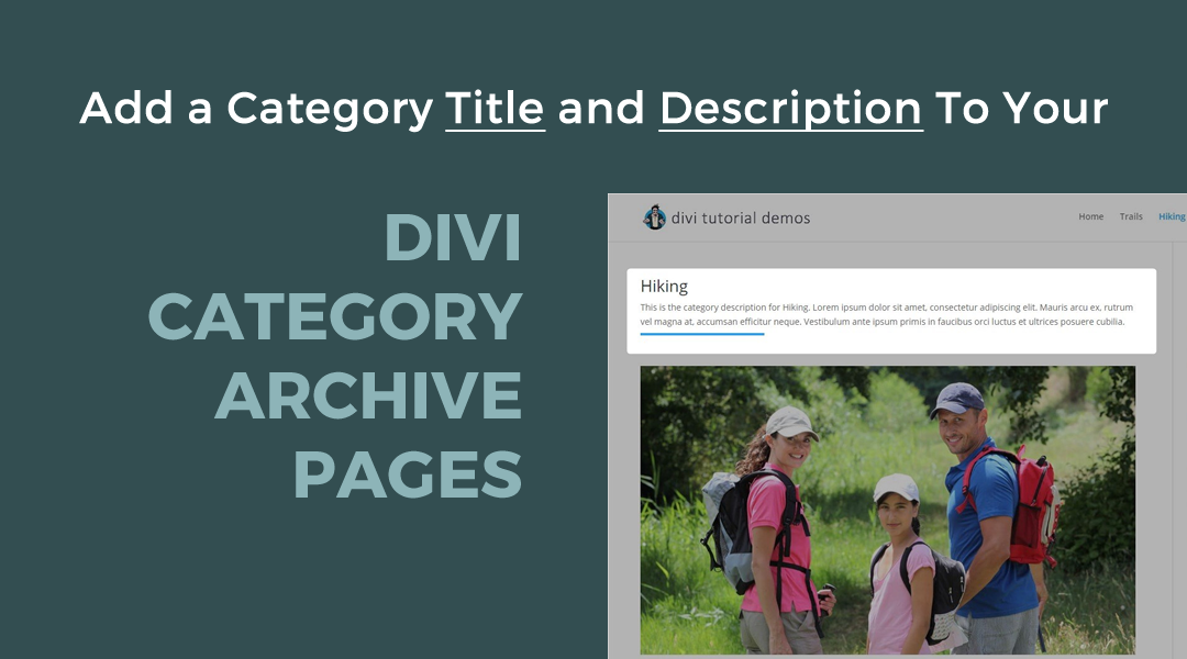 Add a Category Title and Description to your Divi Category Archive Pages