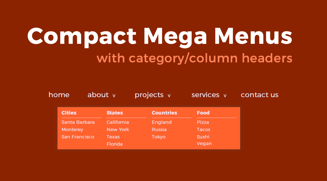 Compact Divi Mega Menu