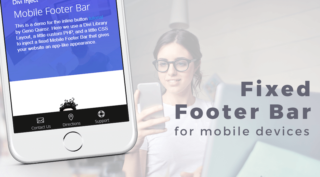 Divi Fixed Footer Bar For Mobile Devices